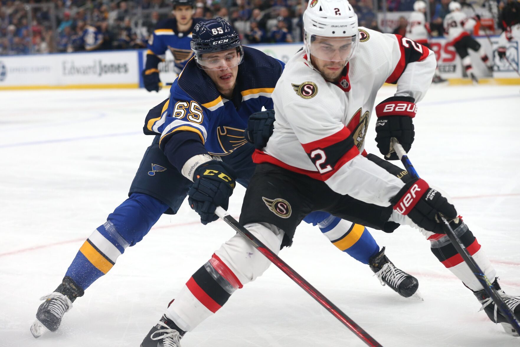 St. Louis Blues and Ottawa Senators tied 1-1 after first period